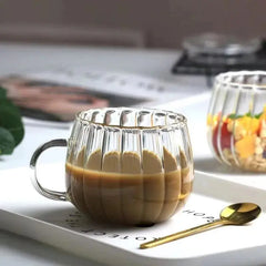 Striped Glass Mug Set