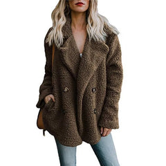 Abrigo de piel de invierno para mujer