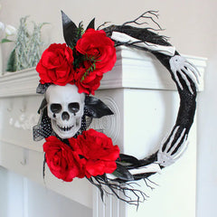 Rose Skull Garland Wreath