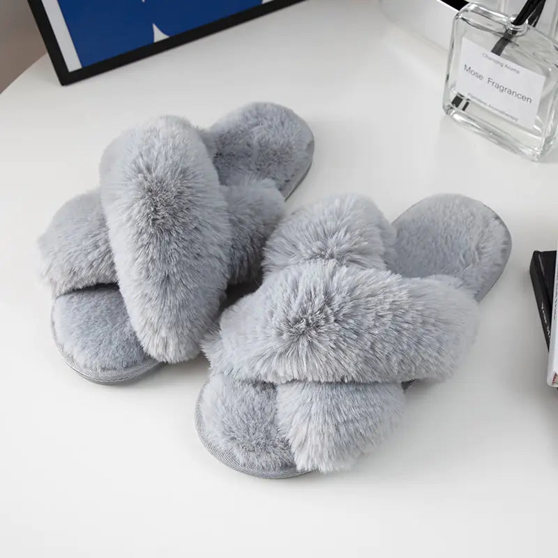 Winter Women's Home Indoor Fuzzy Slippers