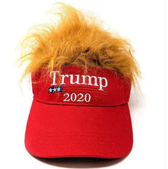 Trump Hat with Synthetic Hair | MAGA