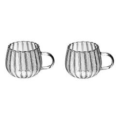 Striped Glass Mug Set