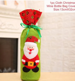 HolidayCheers™ Christmas Wine Bottle Cover – Festive Holiday Decoration