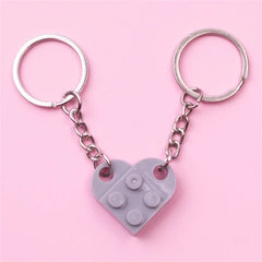 Brick Keychain for Couples Friendship | Heart