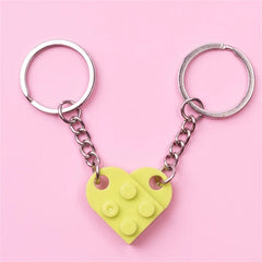 Brick Keychain for Couples Friendship | Heart