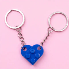 Brick Keychain for Couples Friendship | Heart