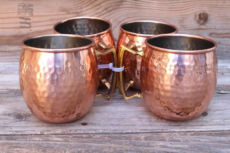 Hammered Copper Plated Mug