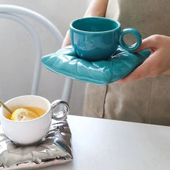 Chic Ceramic Mug Set With Coaster