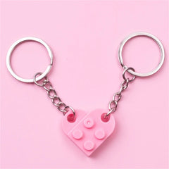 Brick Keychain for Couples Friendship | Heart