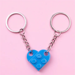 Brick Keychain for Couples Friendship | Heart