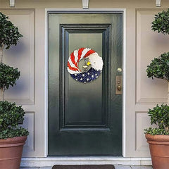 Front Door Patriotic Eagle Wreath