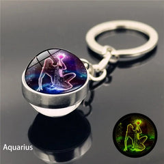 Constellation Luminous Keychain Glass Ball