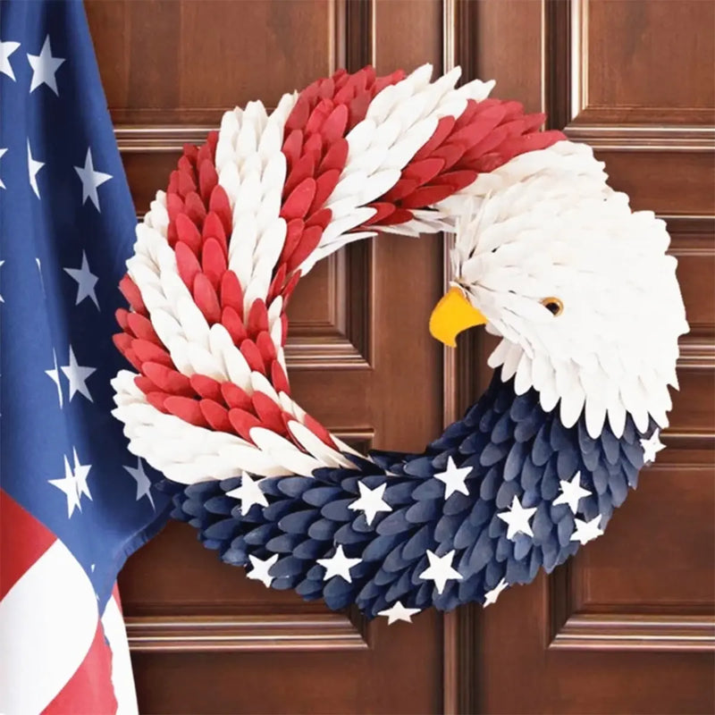 Front Door Patriotic Eagle Wreath