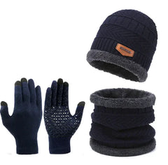 Winter Scarf Gloves Three-piece Set