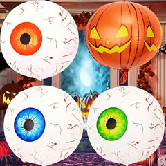 Scary Eyeball & Pumpkin Balloons