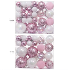 Decorative Christmas Balls Set with Colorful Designs