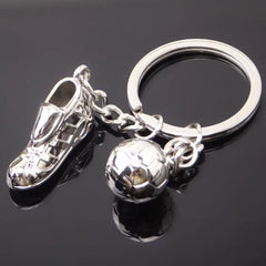 Metal Soccer Keychain