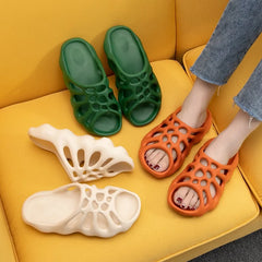 Cut Out Platform Slippers