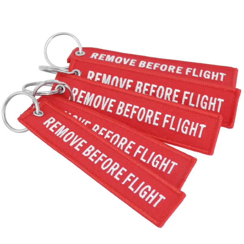 Remove Before Flight Keychain