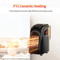 Mini Electric Ceramic Heater – Portable Winter Warmer for Home, Office & Camping