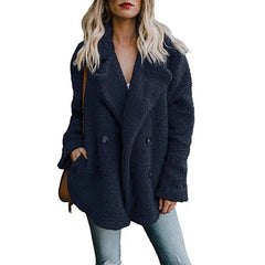 Abrigo de piel de invierno para mujer
