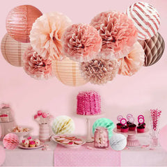 Party Pom Poms Lantern