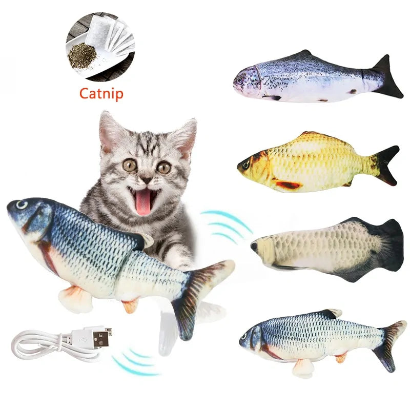 Electronic Fish Shape Cat Toy: USB Charging, Simulation Fish Toy