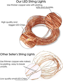 Photo Clip String Lights, 33 ft, 100 LED With Clear Clips