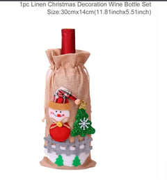 HolidayCheers™ Christmas Wine Bottle Cover – Festive Holiday Decoration