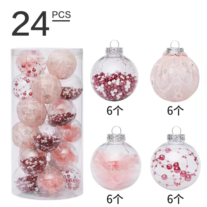 Transparent Christmas Ball Set for Tree Decorations