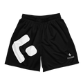 Festivano Shorts aus komplett schwarzem Netzstoff