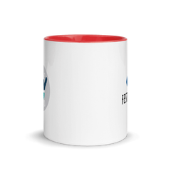 Festivano White Ceramic Mug with Color Inside