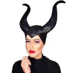 Mädchen Hörner Hut Schwarze Königin Cosplay Kopfbedeckung