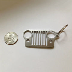 Stainless Steel Grill Keychain | Jeep