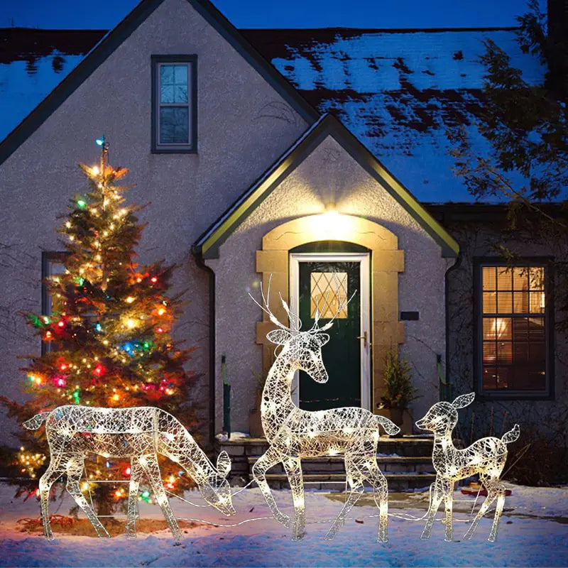 festivano, christmas deer led,christmas deer lighted,,christmas deer lights outdoor,christmas lights on wrought iron fence,christmas deer outdoor lights, deer led, deer light