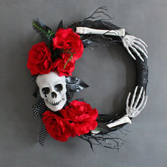 Rose Skull Garland Wreath