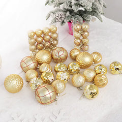 Decorative Christmas Balls Set with Colorful Designs