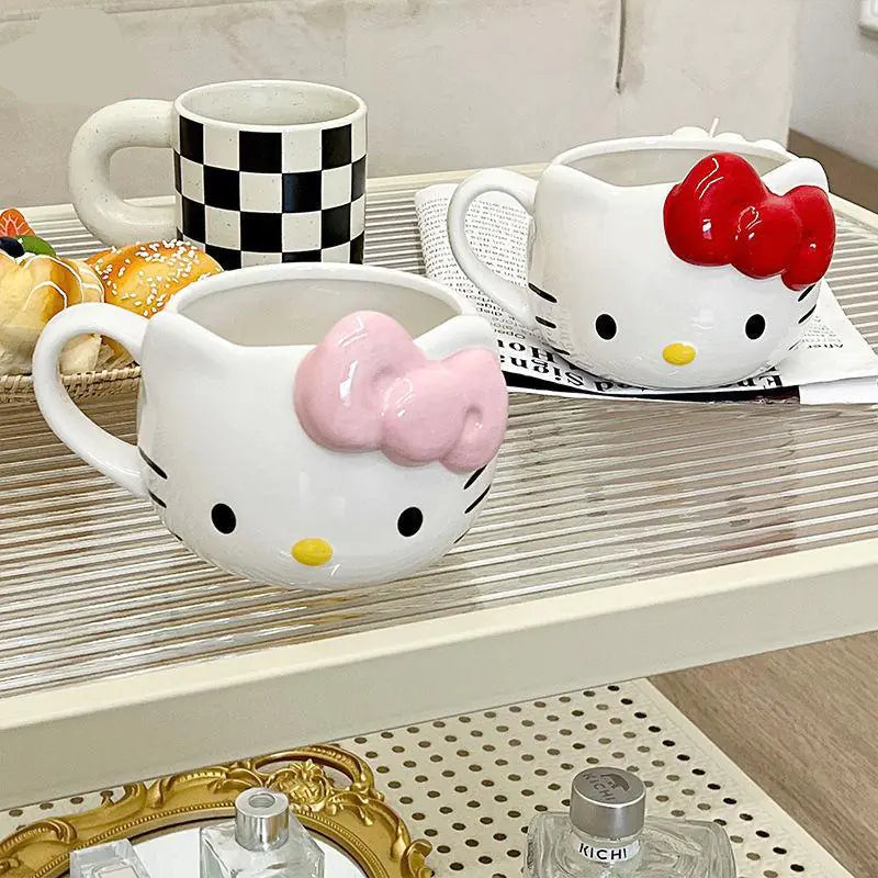 Kitty Cutie Character Ceramic Coffee Mugs