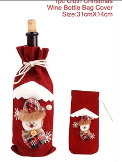 HolidayCheers™ Christmas Wine Bottle Cover – Festive Holiday Decoration