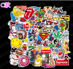 100 Pieces Rock Sticker Music Retro Band Graffiti