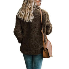 Abrigo de piel de invierno para mujer