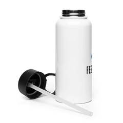 Festivano Stainless Steel Water Bottle with a Straw Lid