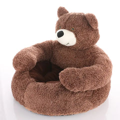 Super Soft Pet Bed with Cute Bear Hug