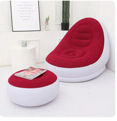 Thick Inflatable Lazy Sofa with Footstool