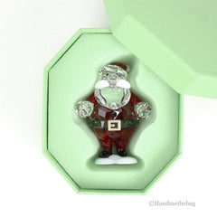 Swarovski Christmas Holiday Cheers Santa Claus Red Figurine