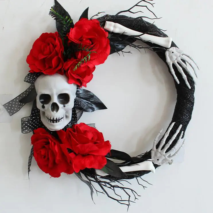 Rose Skull Garland Wreath