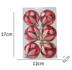 6cm Painted Christmas Ball Decorations Arrangement Props