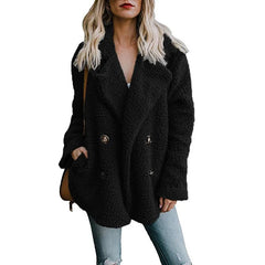 Abrigo de piel de invierno para mujer