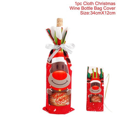 Santa Claus Wine Bottle Cover