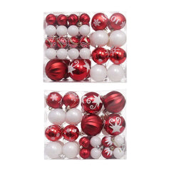 Decorative Christmas Balls Set with Colorful Designs
